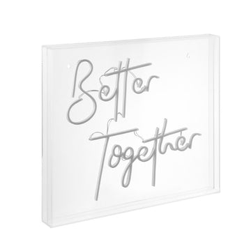 Better Together Contemporary Glam Acrylic Box USB Operated LED Neon Light - JONATHAN Y